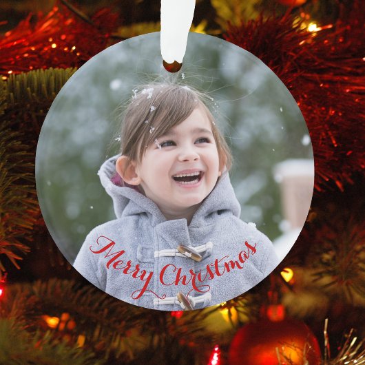 DIY Creëer Your Ewn Round Photo Holiday Kerstmis Ornament