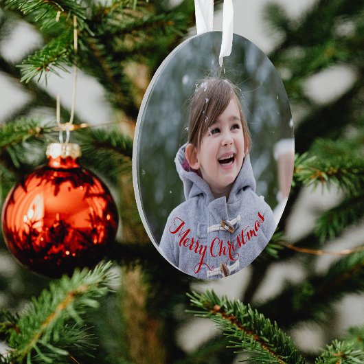 DIY Creëer Your Ewn Round Photo Holiday Kerstmis Ornament