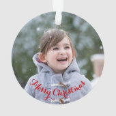 DIY Creëer Your Ewn Round Photo Holiday Kerstmis Ornament (achterkant)