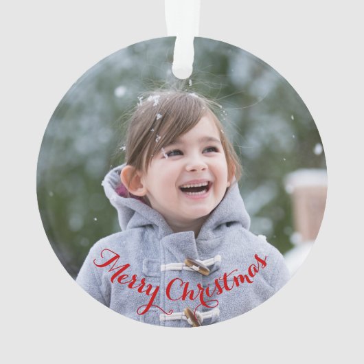 DIY Creëer Your Ewn Round Photo Holiday Kerstmis Ornament (achterkant)