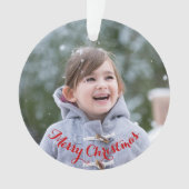 DIY Creëer Your Ewn Round Photo Holiday Kerstmis Ornament (voorkant)