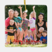 DIY Creëer Your Ewn Square Photo Holiday Kerstmis Keramisch Ornament (Voorkant)