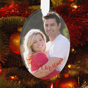 DIY Creëer Your Oval Photo Kerstfeestdag Ornament