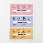 DIY Custom Activity Coupons Trifold Card Drieluik Kaart (Cover)