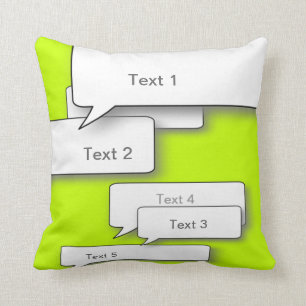 DIY CUSTOM DIALOG CUSHION, NEON Speech bubble Kussen
