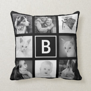 DIY Custom Instagram Photo Grid met Monogram Kussen