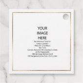 DIY Custom Kleine Vierkante Faux Gouden Lijst Hang Bedankjes Labels (Achterkant)