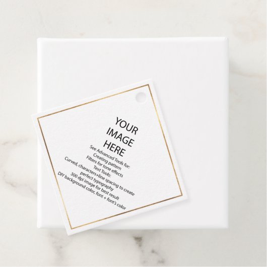 DIY Custom Kleine Vierkante Hang Labels (In situ)