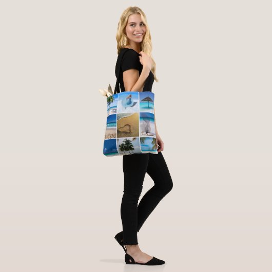 DIY Custom Photo Collage Tote Bag (Op model)