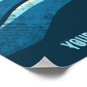 DIY Custom Travel Poster Beach Ocean Surfting Them (Hoek)