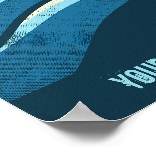 DIY Custom Travel Poster Beach Ocean Surfting Them (Hoek)