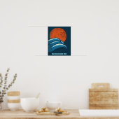 DIY Custom Travel Poster Beach Ocean Surfting Them (Keuken)