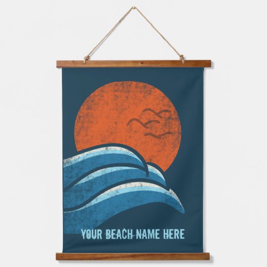 DIY Custom Travel Poster Beach Ocean Surfting Them Hangend Wandkleed (Voorkant)