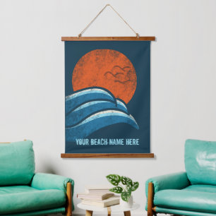 DIY Custom Travel Poster Beach Ocean Surfting Them Hangend Wandkleed