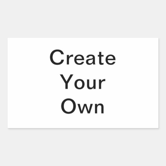 DIY Custom Zazzle Cadeobject Je ontwerpt jezelf Rechthoekige Sticker (Voorkant)