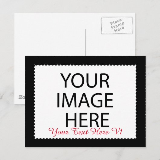 DIY Custom Zazzle Foto Frame You Design Yourself Briefkaart (Voorkant / Achterkant)