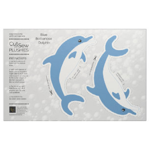 DIY Cut & Naai Pluche Blauwe Bottlenose Dolfijn Stof