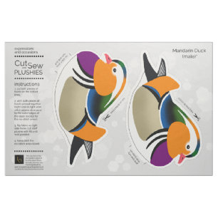 DIY Cut & Naai Pluche Mannelijke Mandarijn Eend Stof