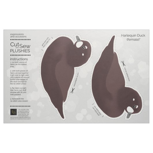DIY Cut & Naai Pluche Vrouw Harlequin Eend Stof (Fat Quarter)