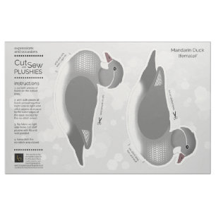 DIY Cut & Naai Pluche Vrouw Mandarijn Eend Stof