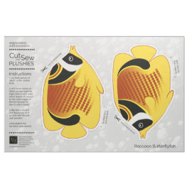 DIY Cut & Sew Pluche Halfmoon Butterflyfish Stof