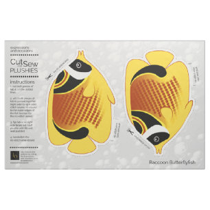 DIY Cut & Sew Pluche Halfmoon Butterflyfish Stof