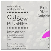 DIY Cut & Sew Plush Pink River Dolphin Stof (Swatch)