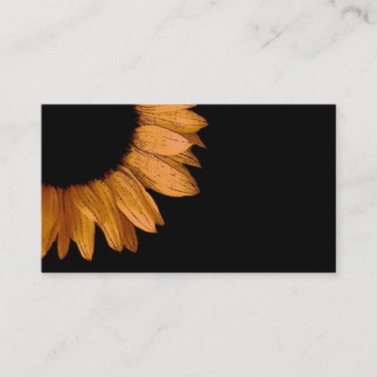 DIY Design Your Ewn Colour Sunflower Calling Card Contactkaartje (Voorkant)