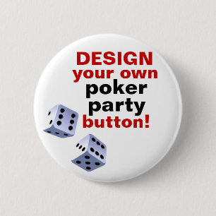 DIY Design Your Ewn Poker Party Casino Button Pin