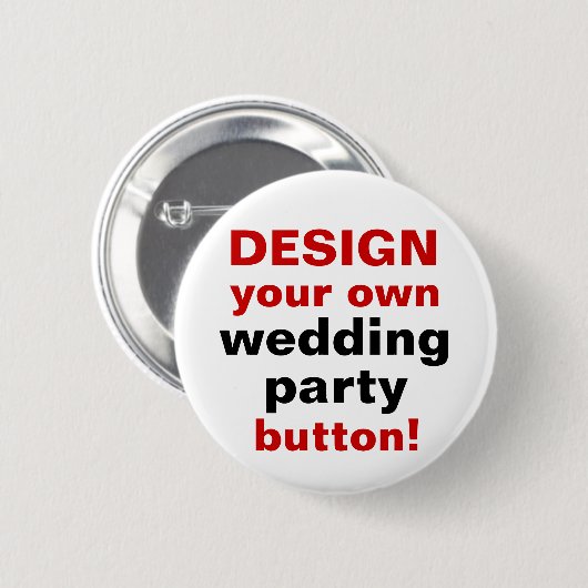 DIY Design Your Ewn Wedparty Button Pin (Voorkant /achterkant)