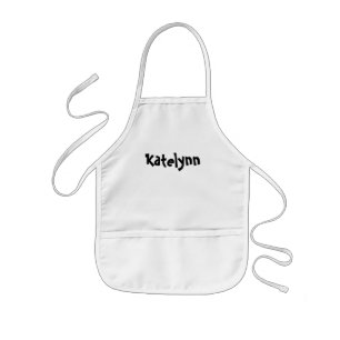 DIY Design Your Ewn White Kinder Apron Custom Name Schort