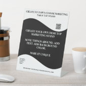 DIY-desktop marketingstandaard 8x10 zwart-wit Reclamebord Met Voetstuk (Insitu)
