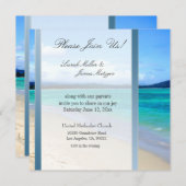 DIY Destination Beach trouwuitnodiging sjabloon Kaart (Voorkant / Achterkant)