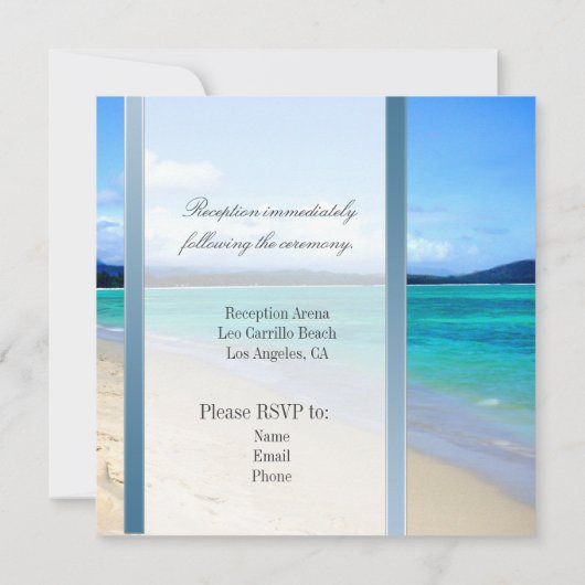 DIY Destination Beach trouwuitnodiging sjabloon Kaart (Achterkant)