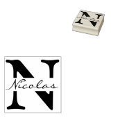 DIY - Eenvoudig monogram / Naam Rubberstempel (Gestempeld)