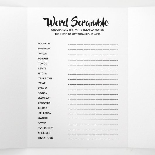 DIY eerste verjaardag baby games DIY afbeelding ku Drieluik Uitnodiging (Binnenkant midden)