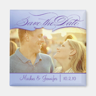 DIY Eggplant Photo Save the Date Magnet