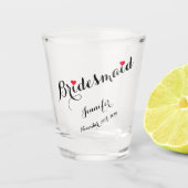 DIY Elegant Bridesmaid Bachelorette Weddenschap Shot Glas (Voorkant)