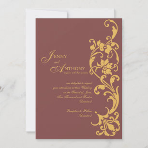 DIY Elegant eenvoud in bruin en verbrand Sinaasapp Kaart