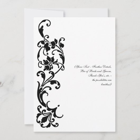 DIY Elegant eenvoud in zwart-wit Kaart (Achterkant)