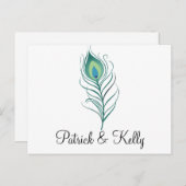 DIY Elegant Peacock Feather Briefkaart (Voorkant / Achterkant)