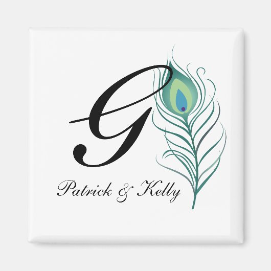 DIY Elegant Peacock Feather Magneet (Voorkant)