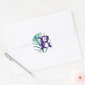 DIY Elegant Peacock Feather Ronde Sticker (Envelop)