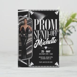 DIY Elegant Prom Verstuur foto Afstuderen Kaart