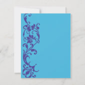 DIY Elegant Simple RSVP Paars & Sky Blue Kaartje (Achterkant)