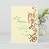 DIY Elegant Simpliciet in Emerald en Bronze Kaart (Staand voorkant)