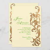 DIY Elegant Simpliciet in Emerald en Bronze Kaart (Voorkant / Achterkant)