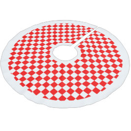 DIY Elke kleur/wit geruit met witte randen Kerstboom Rok