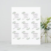 DIY Eucalyptus Vrijgezellenfeest Panty Game Kaart (Staand voorkant)