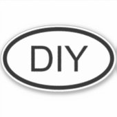 DIY Euro Stijl Ovale Vorm Sticker (Voorkant)